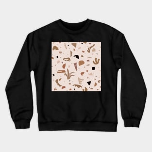 Modern Landscape / Abstract Neutral Shapes Crewneck Sweatshirt